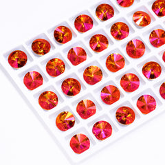 Astral Pink Rivoli Shape High Quality Glass Pointed Back Fancy Rhinestones WholesaleRhinestone