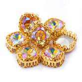 Paradise Shine Cushion Square Shape High-Quality Glass Sew-on Nest Hollow Claw Rhinestones WholesaleRhinestone