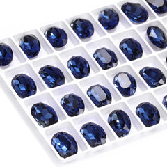 Montana Oval Shape High Quality Glass Pointed Back Fancy Rhinestones WholesaleRhinestone