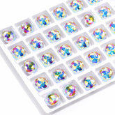 Crystal AB Dome Round Shape High Quality Glass Pointed Back Fancy Rhinestones WholesaleRhinestone