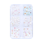 Mixed Sizes 6 Grid Box Mocha Starry Sky Mermaid Tears Glass Half Pearls Rhinestones WholesaleRhinestone