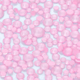 Mixed Sizes Neon Pink Snowy White Glass Flat Back Rhinestones For Nail Art WholesaleRhinestone