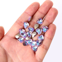 Vitrail Light Heart Shape High Quality Glass Pointed Back Fancy Rhinestones WholesaleRhinestone