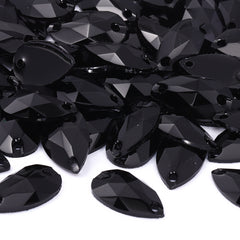 Drop Black Resin Sew-on Rhinestones For Dance Costume WholesaleRhinestone