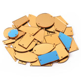 Orange gul blandede former akrylsy-sej spejl til dansekostume