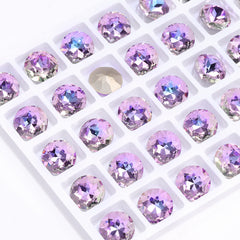 Vitrail Light Gemstone Flower Shape High Quality Glass Pointed Back Fancy Rhinestones WholesaleRhinestone