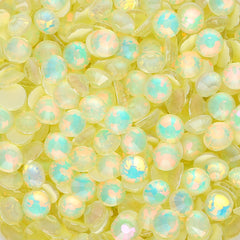 Mocha Opal Lt Yellow Glass Flat Back Rhinestones WholesaleRhinestone