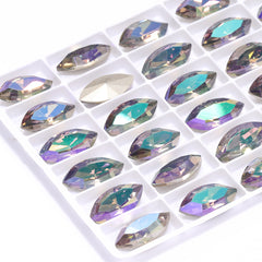Ghost Light Navette Shape High Quality Glass Pointed Back Fancy Rhinestones WholesaleRhinestone