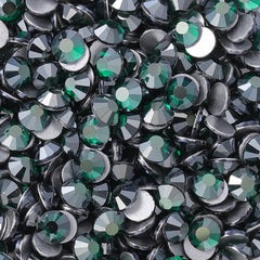 Star Dark Green Glass FlatBack Rhinestones Silver Back WholesaleRhinestone