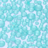 Mixed Sizes Neon Turquoise Glass Flat Back Rhinestones For Nail Art WholesaleRhinestone