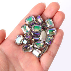 Ghost Light Thin Octagon Shape High Quality Glass Pointed Back Fancy Rhinestones WholesaleRhinestone