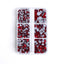 Mixed Sizes 6 Grid Box Siam Glass HotFix Rhinestones For Clothing DIY WholesaleRhinestone