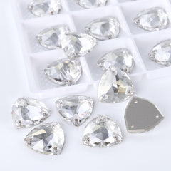 Silver Shade Trilliant Shape High Quality Glass Sew-on Rhinestones WholesaleRhinestone