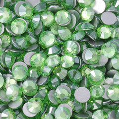 Star Peridot Glass FlatBack Rhinestones Silver Back WholesaleRhinestone