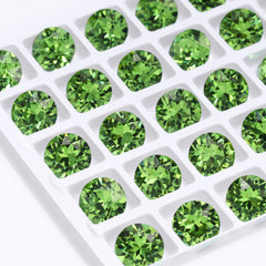 Peridot XIRIUS Chaton Shape High Quality Glass Pointed Back Fancy Rhinestones WholesaleRhinestone