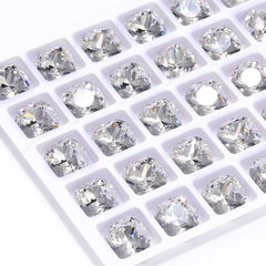 Crystal Cushion Square Shape High Quality Glass Pointed Back Fancy Rhinestones WholesaleRhinestone