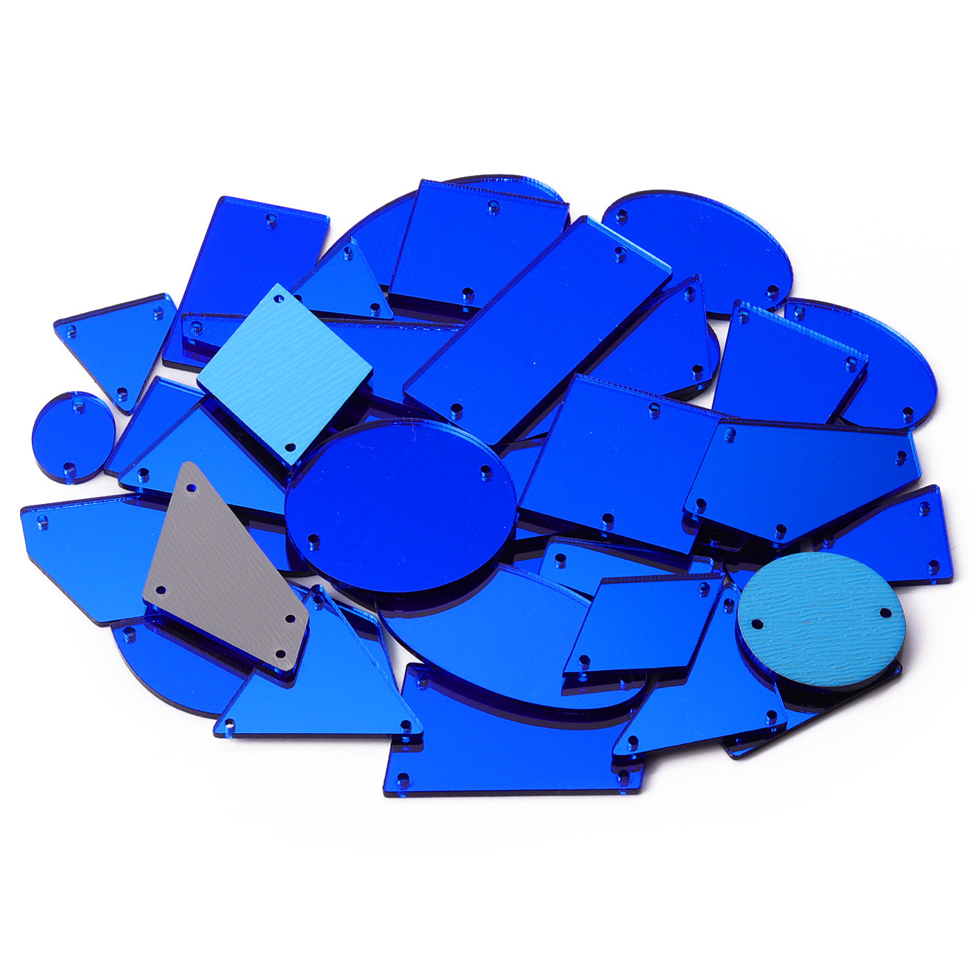 Sapphire Mixed Shapes Acrylic Sew-on Mirror For Dance Costume WholesaleRhinestone