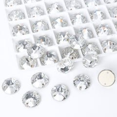 Silver Shade XIRIUS Round Shape High Quality Glass Sew-on Rhinestones WholesaleRhinestone