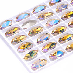 Paradise Shine Navette Shape High Quality Glass Pointed Back Fancy Rhinestones WholesaleRhinestone