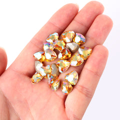 Crystal Sun Heart Shape High Quality Glass Pointed Back Fancy Rhinestones WholesaleRhinestone