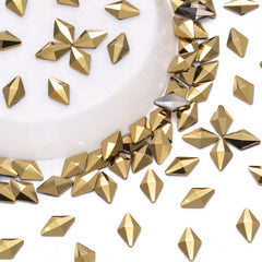 Rhombus Shape Aurum Flat Back Fancy Rhinestones WholesaleRhinestone