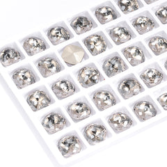 Satin Dome Cushion Square Shape High Quality Glass Pointed Back Fancy Rhinestones WholesaleRhinestone