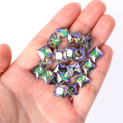 Ghost Light Princess Square Shape High Quality Glass Pointed Back Fancy Rhinestones WholesaleRhinestone