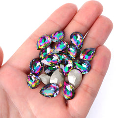 Volcano Pear Shape High Quality Glass Pointed Back Fancy Rhinestones WholesaleRhinestone