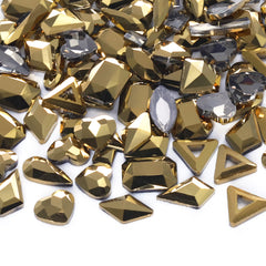 Mixed Shapes Aurum Flat Back Fancy Rhinestones For Nail Art WholesaleRhinestone