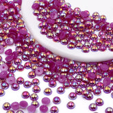 Dark Purple AB Resin Flat Back Pearls Multi Sizes WholesaleRhinestone