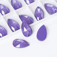 Mocha Tanzanite Drop Shape High Quality Glass Sew-on Rhinestones WholesaleRhinestone