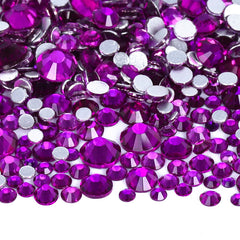 Mixed Sizes Pure Purple FlatBack Rhinestones For Nail Art WholesaleRhinestone