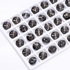 Black Diamond Rivoli Shape High Quality Glass Pointed Back Fancy Rhinestones WholesaleRhinestone