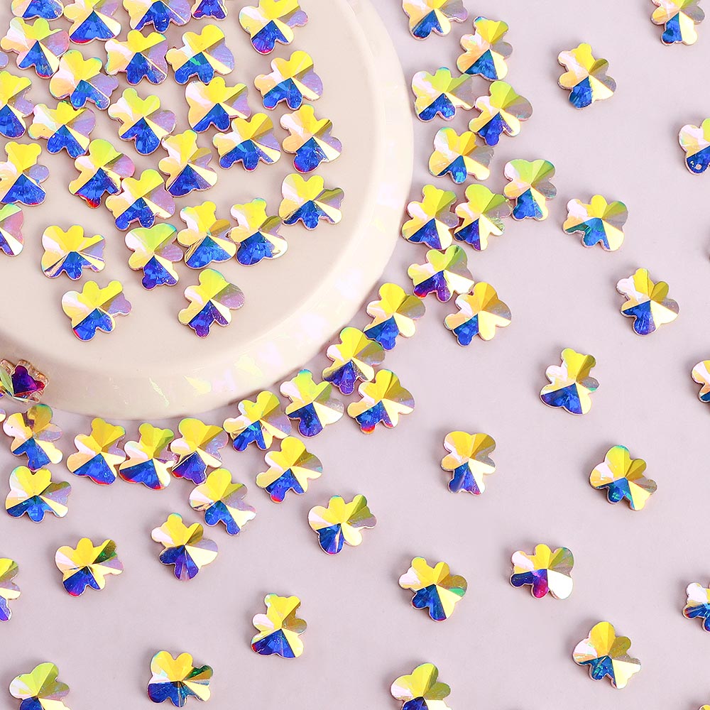 Bear Shape Crystal AB Flat Back Fancy Rhinestones WholesaleRhinestone