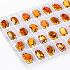 Astral Pink Oval Shape High Quality Glass Pointed Back Fancy Rhinestones WholesaleRhinestone