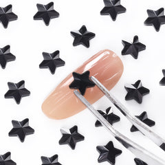 Star Shape Black Flat Back Fancy Rhinestones