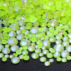 Mixed Sizes Mocha Shimmer Citrine Glass Flat Back Rhinestones For Nail Art WholesaleRhinestone