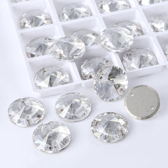 Silver Shade Rivoli Shape High Quality Glass Sew-on Rhinestones WholesaleRhinestone