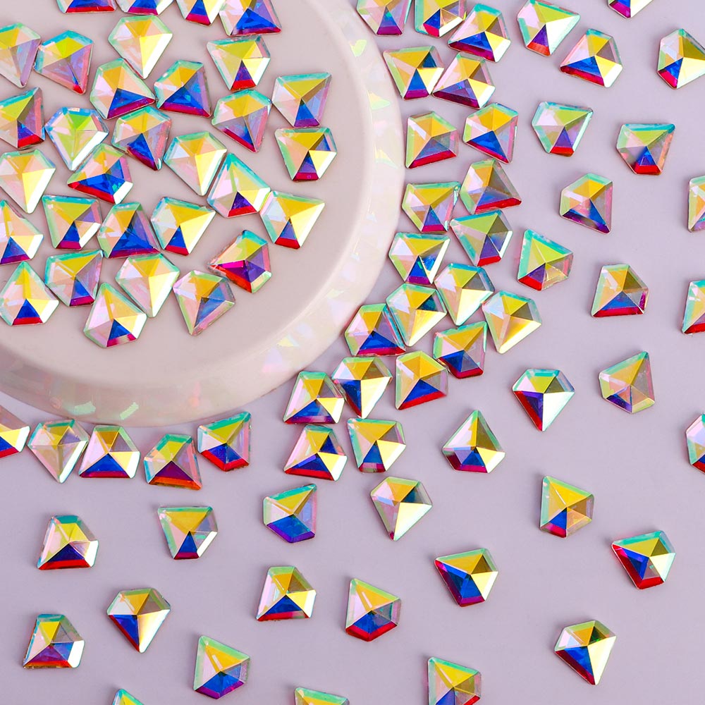 Diamond Shape Crystal AB Glass Flat Back Fancy Rhinestones WholesaleRhinestone