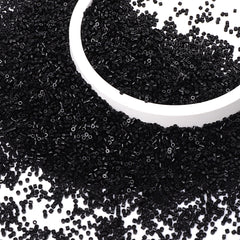 Opaque Black Color Hight Quality Glass Cylinder Seed Beads 1.6 MM Size BS1016 WholesaleRhinestone