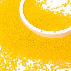 Opaque Frost Dark Yellow Color Hight Quality Glass Cylinder Seed Beads 1.6 MM Size BS1011