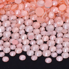 Mixed Sizes Mocha Neon Champagne Glass Flat Back Rhinestones For Nail Art WholesaleRhinestone