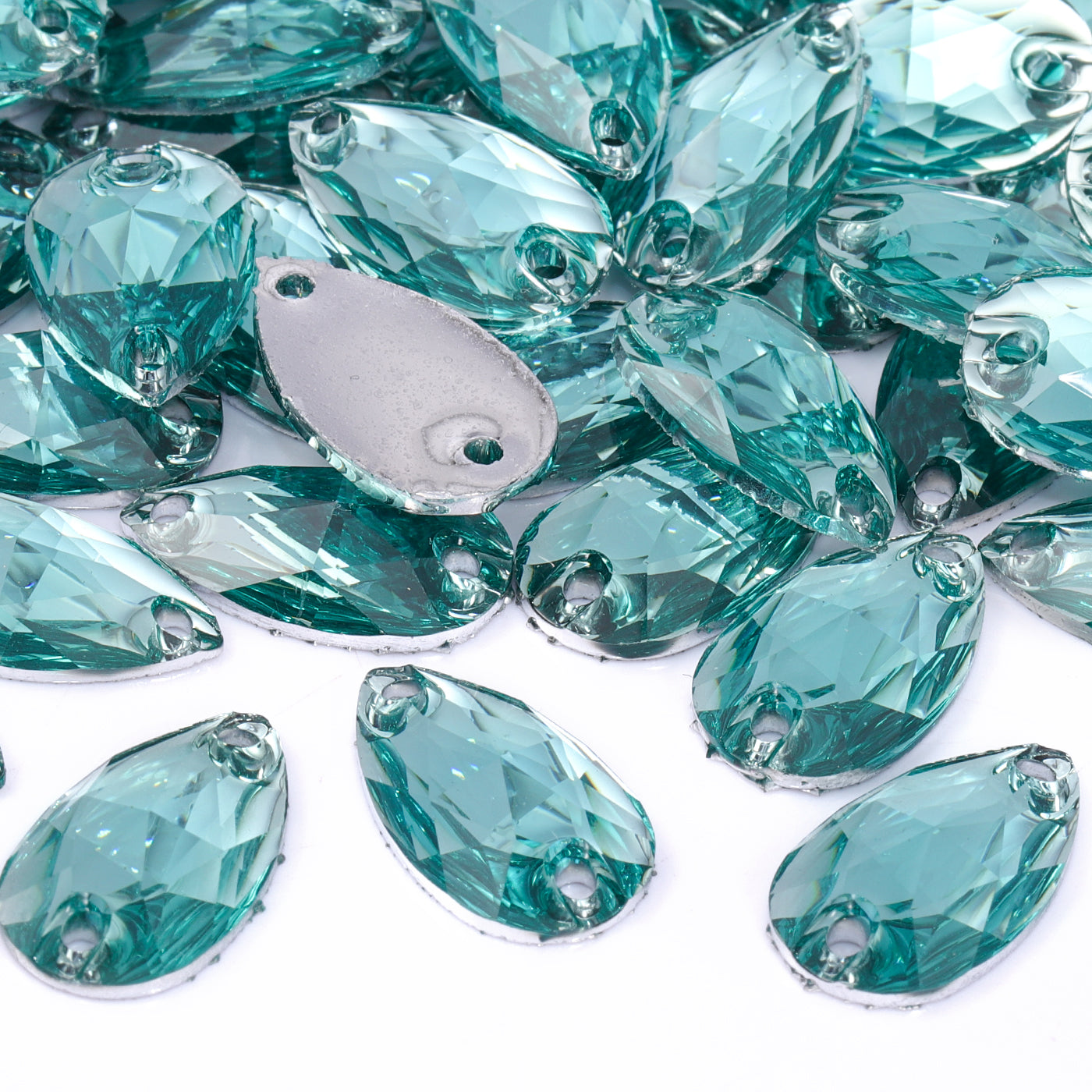 Drop Aquamarine Resin Sew-on Rhinestones For Dance Costume WholesaleRhinestone