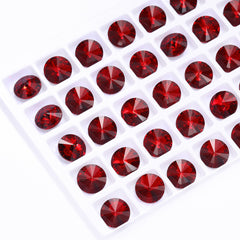 Siam Rivoli Shape High Quality Glass Pointed Back Fancy Rhinestones WholesaleRhinestone
