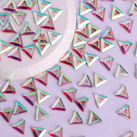 Triangle Hollow Shape Crystal AB Flat Back Fancy Rhinestones WholesaleRhinestone
