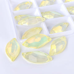 Jonquil AM Diamond Leaf Shape High Quality Glass Sew-on Rhinestones WholesaleRhinestone