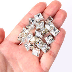Crystal Princess Square Shape High Quality Glass Pointed Back Fancy Rhinestones WholesaleRhinestone