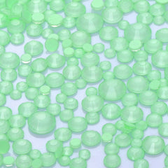 Mixed Sizes Neon Mint Mambo Glass Flat Back Rhinestones For Nail Art WholesaleRhinestone