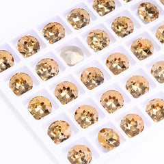 Light Smoked Topaz Gemstone Flower Shape High Quality Glass Pointed Back Fancy Rhinestones WholesaleRhinestone