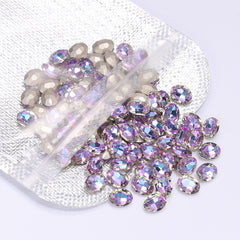 Vitrail Light Oval Shape高品質のガラス尖った背中の派手なラインストーン